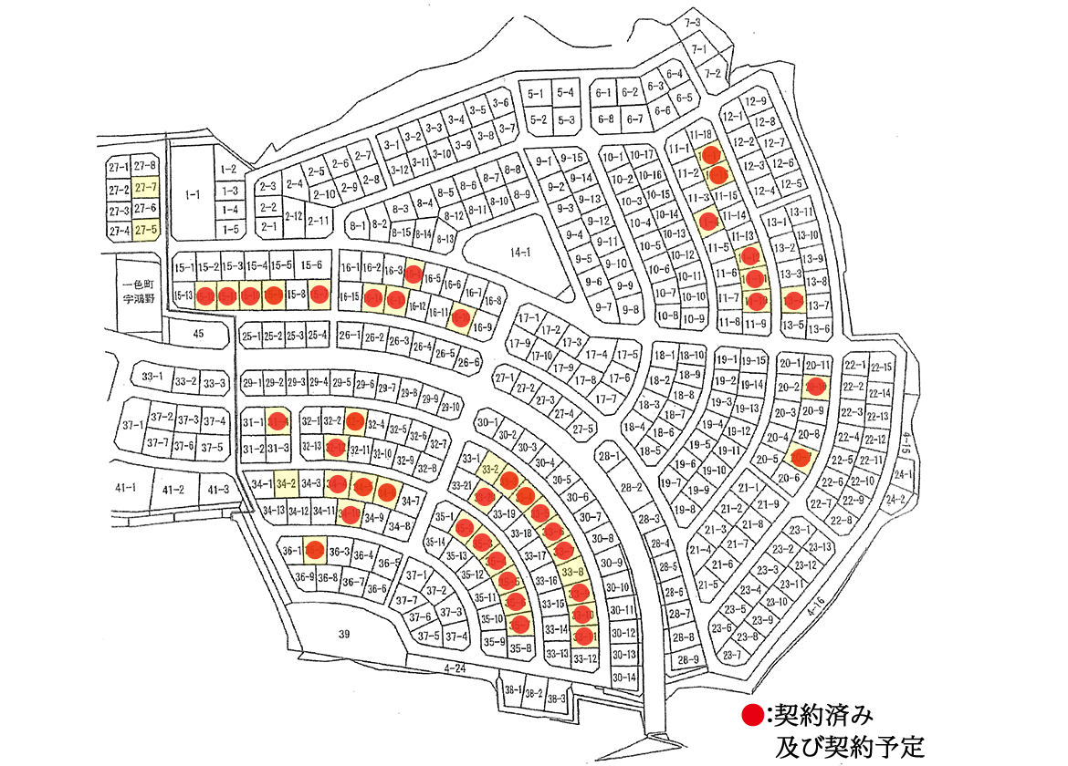 グリーンヒル久居　全体区画図